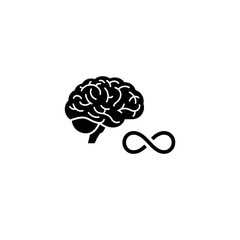 Brain with Infinity Symbol Limitless Icon
