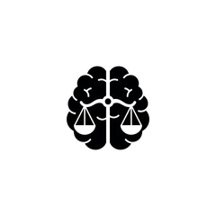 Brain with Scales Balanced Mind Icon