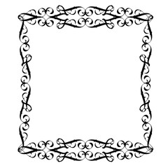 Vintage decorative vector frame in Gothic style - elegant black vector frame on white background, svg,  middle ages, hallowen, Christmas.