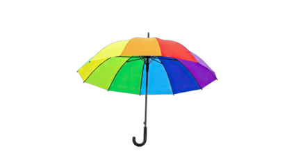 Rainbow Umbrella Isolated on White Background