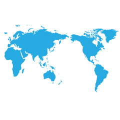 World map , isolated on white background for website layouts, background,education, precise. Travel worldwide, map silhouette backdrop, earth geography, political, reports.