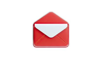 Red Envelope Icon Isolated on White Background