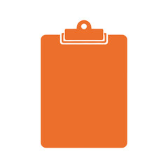Clipboard icon on white background