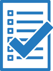 Task Completed Checklist Flat Vector Icon