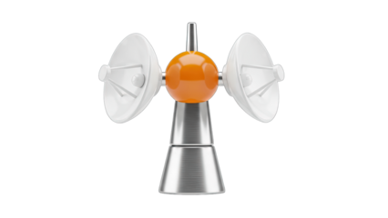 Satellite Dish Model Isolated on White Background