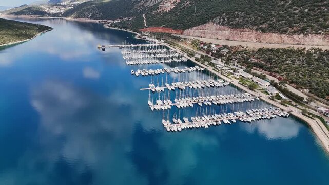  Aerial view of Kas town in Turkey