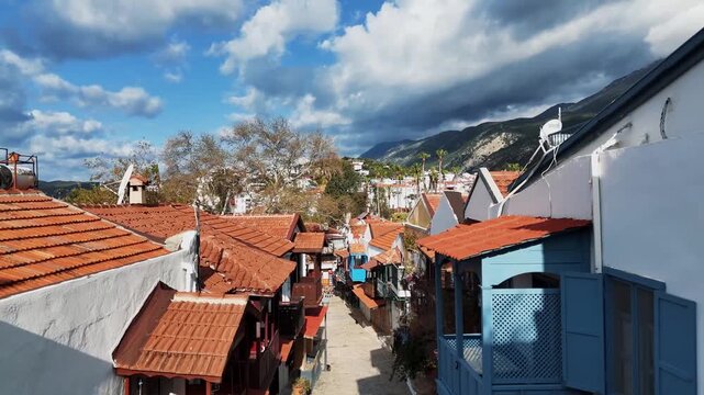  Aerial view of Kas town in Turkey