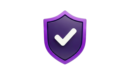 Shield with Checkmark Symbol: Representing Security and Protection