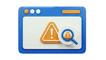 Website Error Alert Icon - Searching for Problem