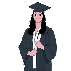 young female graduate