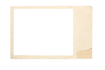 Fototapeta premium A vintage, rectangular film slide, off-white card stock, with a rectangular central opening