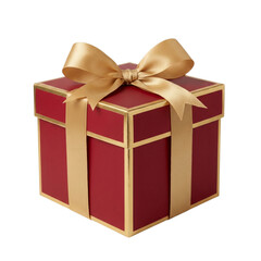 Obraz premium Chinese New Year Red Gift Box With Golden Ribbon