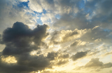 Sunrise  sky background, with colorful clouds. 