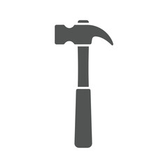Hammer icon on white background