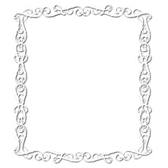 Vintage decorative vector frame in Gothic style - elegant black vector frame on white background, SVG,  middle ages, hallowen, Christmas.