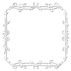 Vintage decorative vector frame in Gothic style - elegant black vector frame on white background, SVG,  middle ages, hallowen, Christmas.