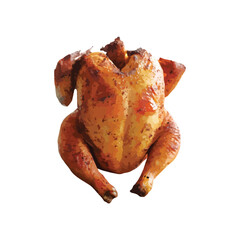 Perfectly Roasted Whole Chicken, Golden Brown and Crispy Skin, Delicious Meal