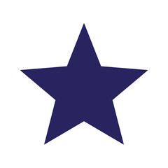 Dark blue five pointed star icon