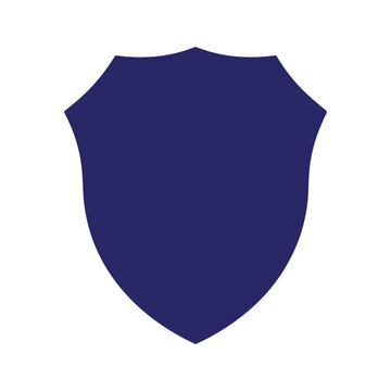 Protection and security symbol represented by a blue shield