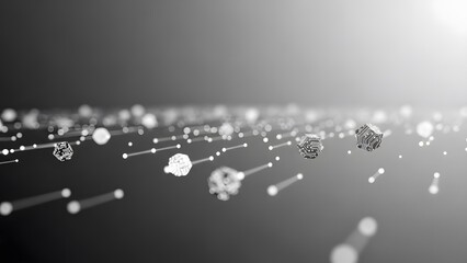 Abstract 3D geometric data particles in light