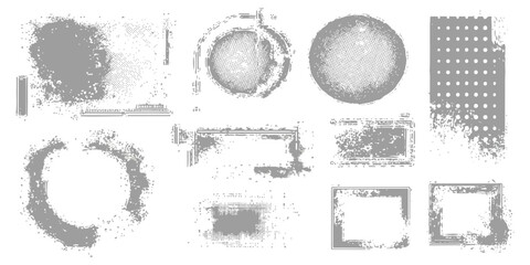 Collection of abstract grunge shapes