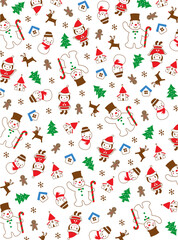seamless pattern with letters, Christmas decorations