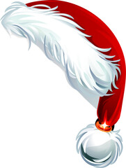 red feather isolated on white background, Christmas decorations