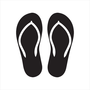 summer flip flops icon vector illustration