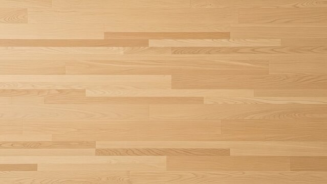 A detailed close-up view of a natural light wood floor surface with horizontal planks
