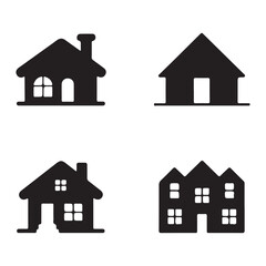 Traditional cottage style house with classic door and chimney