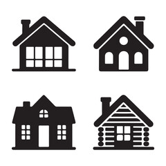 Classic family home icon with warm and welcoming appearance