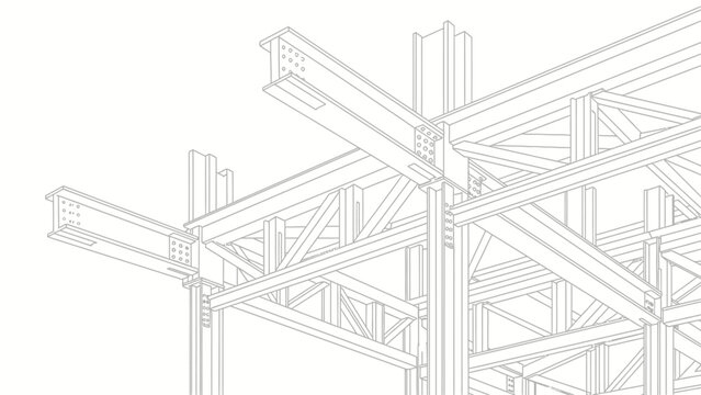 vector sketch of a building