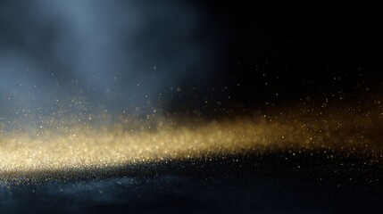 Fototapeta premium luxury dark background with floating golden dust, premium branding style