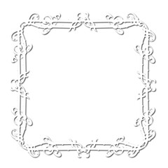 Vintage decorative  frame in Gothic style - elegant white frame on white background, JPG, 300 DPI , north runes frame, middle ages, hallowen, Christmas.