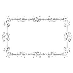 Vintage decorative  frame in Gothic style - elegant white frame on white background, JPG, 300 DPI , north runes frame, middle ages, hallowen, Christmas.