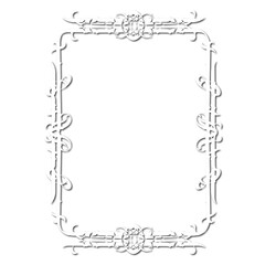 Vintage decorative  frame in Gothic style - elegant white frame on white background, JPG, 300 DPI , north runes frame, middle ages, hallowen, Christmas.