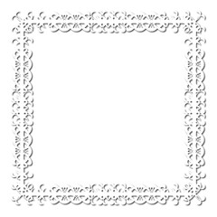 Vintage decorative  frame in Gothic style - elegant white frame on white background, JPG, 300 DPI , north runes frame, middle ages, hallowen, Christmas.