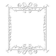 Vintage decorative  frame in Gothic style - elegant white frame on white background, JPG, 300 DPI , north runes frame, middle ages, hallowen, Christmas.