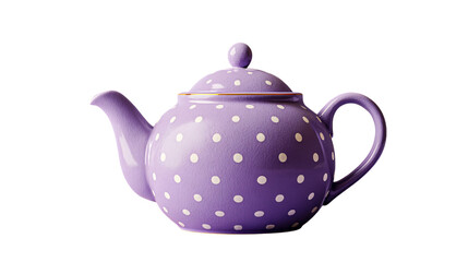 Violet polka dot teapot