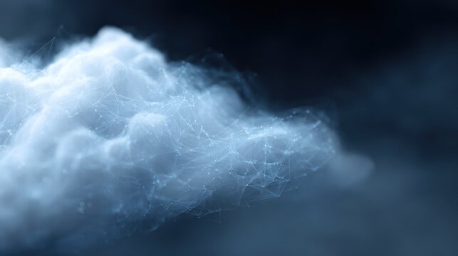 cloud computing concept, abstract data cloud visualization