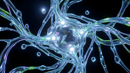 Abstract AI Neural Network Digital Concept