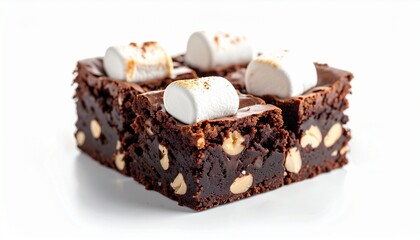 rocky road brownie with marshmallow and chocolate chunks
