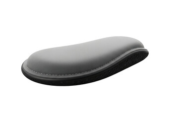 Ergonomic gray armrest cushion for comfortable support and posture improvement isolated on transparent background