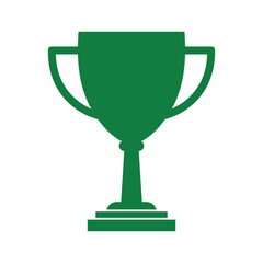 Green trophy icon symbolizing achievement and success