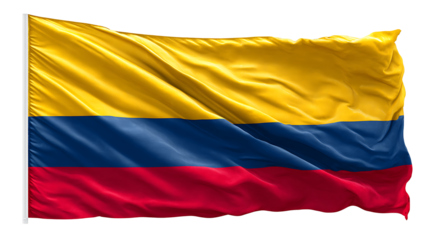 Colombia flag ultra clean flat vector style no wrinkles isolated on a white background
