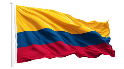 Colombia flag ultra clean flat vector style no wrinkles isolated on a white background