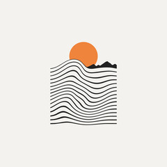 Hand drawn vintage surfing illustration with retro lines and classic beach vibes. Perfect for apparel, posters, branding, and summer lifestyle designs.