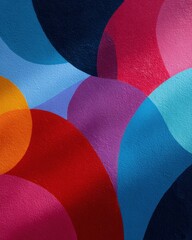 A vibrant mural depicting abstract concepts of gender and racial harmony, using bold, inclusive colors.