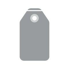 Gray tag with hole for hanging