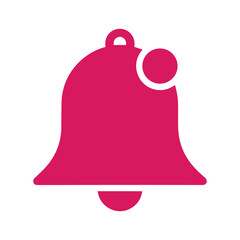 Notification bell icon in pink color